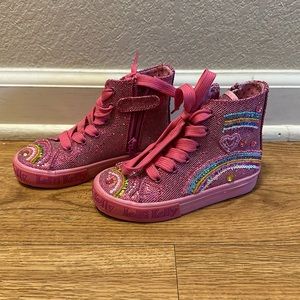 Toddler girls sequined/beaded high tops
